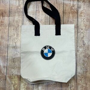 BMW Cream Tote Bag with Black Straps